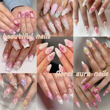 Nail Art Stickers Decals 5D Embossed Flower Nail Decals Self Adhesive Spring Summer Plumeria Nails Supplies 3D Design For Women Nails Decoration Yellow Black Flower Stickers{Inchcolor_nameinch:InchColorful-17inch} - 彩色-17 - 查看 7