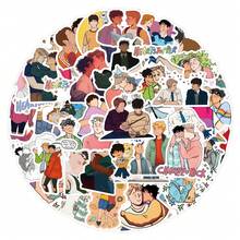 55PCS Heartstoppe Stickers Aesthetic Vinyl Stickers High Quality Stickers Decals Scrapbook,Journaling,Laptop,Bumper,Skateboard,Water Bottles,Computer,Phone Stickers Can Bring A Lot Of Fun To Your Life,The Perfect Gift For Adults - Multicolor - View 8