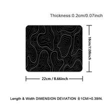 Tấm lót chuột chơi game hình dạng địa hình trừu tượng màu đen, tấm lót chuột lớn cho bàn phím và miếng lót chuột, có đế chống trượt 2mm và viền khâu cho máy tính chơi game và văn phòng, tấm lót bảo vệ - màu đen - Xem 10