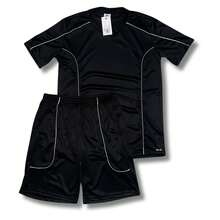 Lala Men's Dry-Fit Sportswear Set: T-Shirt + Shorts For Gym, Fitness, And Casual Wear - Black - View 1
