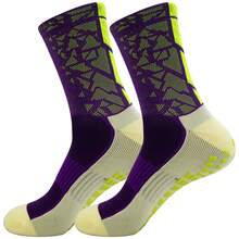 4 Pairs Anti-Slip Thick Terry Football Socks For Adults, Slip-Resistant, Durable Mid-Calf Socks, Moisture-Wicking, Breathable Sports Socks - Multicolor - View 7