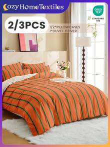 Juego de funda nórdica de 2/3 piezas con impresión digital, ropa de cama cómoda y transpirable, amigable con la piel y cómoda, juego de funda de edredón, suave y anti-bolas, textil para el hogar, decoración de habitación, 1 funda de edredón y 1/2 fundas de almohada, núcleo de edredón no incluido, se ajusta a camas individuales, dobles, king y queen de todos los tamaños, apto para todas las estaciones, múltiples opciones de tamaño disponibles, lavable a máquina, Oeko-Tex