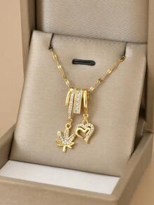 1 chiếc vòng cổ thép không gỉ hình học Cubic Zirconia thời trang dành cho nữ, thích hợp để đeo hàng ngày, có hình sao biển, vỏ sò, dấu chân, hoa 8 cánh, bướm, hoa sen, ngôi sao 8 cánh, hoa hướng dương, huy hiệu tiền xu, trang sức tông vàng, vòng cổ mạ vàng chất lượng cao, phụ kiện vàng dành cho nữ, quà tặng Halloween, quà tặng Giáng sinh - Hoa sen tình yêu - Xem 1