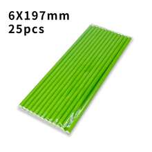 25 قطعة من القش الورقي أحادي اللون، متوفر ب- 7 ألوان، بقطر 6 مم/0.24 بوصة وطول 197 مم/7.75 بوصة، مناسب للاستخدام في العائلات والنزهات وأجواء الحفلات المختلفة، وهي القش المفضل للمشروبات الغازية والكوكتيلات والعصائر والمشروبات الأخرى - متعدد الألوان - مشاهدة 14