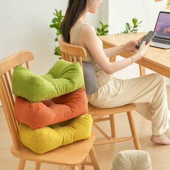1 PIEZA de almohada de apoyo lumbar de lujo, gruesa y multifuncional. Adecuada como cojín de respaldo, para uso en la oficina y el hogar, diseño ergonómico, alta elasticidad, asiento cómodo, asiento moderno, disponible en 6 colores, almohada de apoyo para la espalda, apoyo lumbar, almohada lumbar, almohada para la espalda, apoyo lumbar para silla de oficina