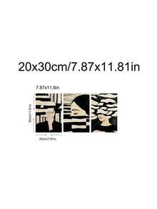 3 件现代超现实肖像画黑色和奶油色抽象墙壁艺术，复古抽象条纹女人墙壁海报，卧室装饰，客厅装饰，办公室装饰，厨房装饰，宿舍装饰，送给朋友的理想礼物，墙壁艺术，墙壁装饰，家居装饰，房间装饰，帆布墙壁艺术，海报，带框架的墙壁艺术，可选框架 - 彩色 - 查看 12