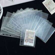 20/30/50 piezas/Bolsa Páginas de recambio transparentes A6/A7/M5/A8, hojas sueltas para libro de pegatinas, recambio de páginas interiores para planificador de pegatinas, material de alta transparencia de PP, adecuado para pegar pegatinas, hacer libros de pegatinas, tarjetas fotográficas, almacenamiento de planificadores de oficina - transparente - Ver 2