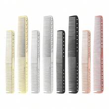 2pcs Aluminum Comb & Stainless Steel Haircut Comb, Salon Hairstylist Barber Cutting Comb, Grooming Flat Top Hair Comb - Multicolor - View 9
