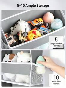 1 Piece 5-Layer Non-Woven Door Organizer Rack, Large Capacity Hanging Storage Bag, Space-Saving Door Hanging Storage Solution, Breathable Non-Woven Fabric, Reinforced Hook Design, Anti-Slip & Stable, Suitable For Bathroom/ Bedroom/ Closet/ Pantry/ Kitchen, Ideal For Storing Socks/ Underwear/ Toiletries/ Cosmetics/ Snacks/ Towels, Easy Installation No Drilling, Foldable For Storage When Not In Use, Dust-Proof & Durable, Multi-Scene Home Organization Essential, Hot-Selling Closet Storage Accessory, Practical Hanging Organizer For Small Spaces, Perfect For Maximizing Vertical Storage Space At Home - 灰色 - 查看 4