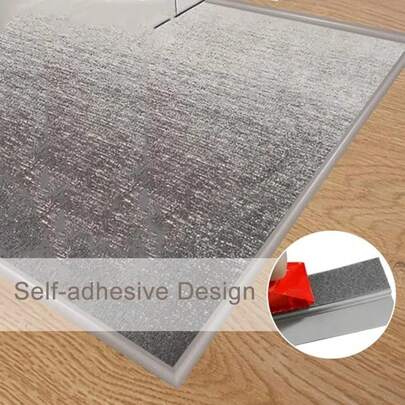 1pc Self-Adhesive Carpet To Tile Transition Strip, Suitable For Thresholds/Hardwood Floors, Covering Height Within 5mm, DIY Friendly