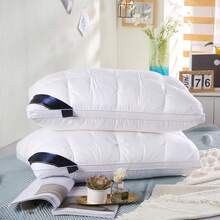 Queen Pillow Set Of 2 , Soft Support Queen Pillow Set Of 2 , Hotel Collection Standard/Queen Bed Pillow Set Of 2 , Down Alternative Bedding For Back, Stomach, Or Side SleepersLuxury Hotel Gel Pillow Room Decor, Easter Gift (White Gray) - Trắng (gói 2) - Xem 5