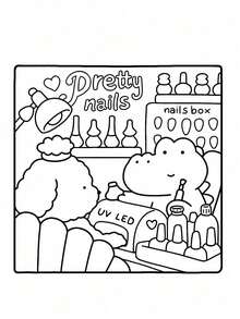 (Regalo di Natale) 1 pezzo Libro da colorare comodo e carino per amici: Libro da colorare Coco Cozy di 48 pagine [Carino] Libro di pittura graffiti con creature adorabili. Strumenti di disegno Montessori, regalo creativo. Facile da colorare con linee. Natale. Ognissanti