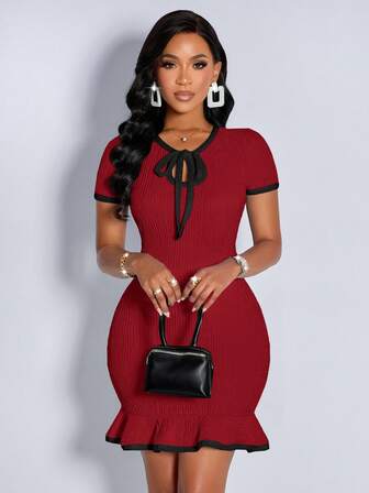 Vestido corto sexy y elegante para mujer