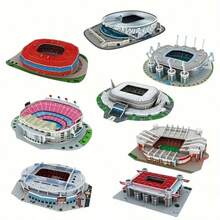 DIY 3D Paper Puzzle Kit - Football Stadium Series | Colorful Assembly Model | Educational Toy For Youngsters & Sports Fans | High-Quality 3D Jigsaw With Detailed Soccer Field Design, Puzzle Toys,The Perfect Halloween Gift For Puzzle Lovers - Multicolor - View 6