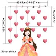 7/9Strings DIY 2D Door Curtain, Pink Planet Minimalist Door Curtain - Cute Pink Retro Stars And Bow Decorative Half-Curtain, No-Hole Kitchen Decoration For Girls' Room, Bedroom & Living Room, Elegant Lightweight Design