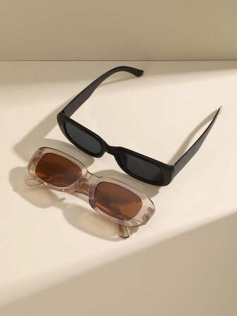 2 Peças Óculos Clássicos Retrô de Plástico Combinados para Mulheres, Adequados para Festa, Ao Ar Livre, Viagem, Halloween, Festival de Música, Todas as Estações