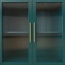 47.2" Coffee Wine Bar Cabinet With 2 Glass Doors, Modern Buffet Sideboard Table For Dining Room - Green - View 8