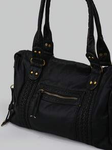 DareSee El nuevo bolso de hombro casual de negocios ligero presenta un diseño de doble asa con cremallera horizontal. Es adecuado para trabajadores de cuello blanco, maestros, adolescentes, estudiantes universitarias, principiantes y profesionales de cuello blanco, y es muy apropiado para el trabajo de oficina y el transporte. Regalo de Navidad