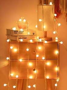 1PC 20/40/80 LED Small White Ball Lamp, Fairy Light String, Christmas Lights,Christmas Decor,Fairy Light Powered By Battery Box, Room Decoration, String,Led Lights, For Bedroom,Fairy Lights,Christmas Lights,Fairy Lights Battery Operated,Outdoor Lights - Multicolor - View 11