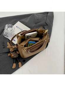 Modern and Versatile Crossbody Bag Portable Bucket Bag 2 Pieces # 8767 - Blanco - Ver 12