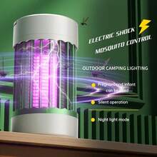 Lámpara mata mosquitos UV LED, libre de químicos, operación silenciosa, eliminación de mosquitos omnidireccional de 360°, repelente de mosquitos interior eficiente alimentado por USB - Multicolor - Ver 2