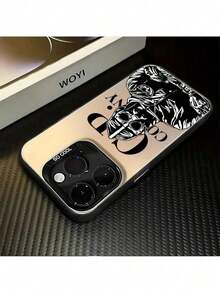 Fast EU Shipping (DE & ES) Protective Case for iPhone17  S22-S26Stilvolle Buchstaben CP Handyhülle, kompatibel mit 17, 16E, 16, 15, 14, 13, 12, 11 Mini Pro Max Air  R SMA  7 Plus, stoßfeste, mattierte Rückseite. - Schwarz - Übersicht 4