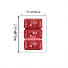 1/3pcs Bow Holly Jolly Christmas Noel Wall Art Picture - North Pole Ticket & Watercolor Bows Canvas Print Paintings|Modern Festive Christmas Decorations For Dorm Room,Bedroom,Living Room Or Office Home Deendy Pink & Red Christmas Poster,Seasonal Xmas Gift For Her,Unframed - Multicolor - View 9