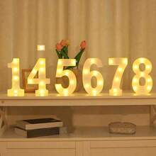 Đèn số LED lớn 8,26 inch, đèn chữ số LED tông ấm, đèn trang trí số chủ đề sinh nhật (16/18/21/30/40 tuổi), chữ số từ 0-9, đèn chữ nhấp nháy chạy bằng pin, thích hợp cho tiệc tùng, bàn ăn, trang trí tường, đèn LED trang trí nhà hàng chủ đề số 0-9, đèn ngủ, tiệc tùng, đám cưới, trang trí cocktail, đèn trang trí số cho tiệc người lớn, trang trí Giáng sinh, trang trí Năm mới, đèn số trang trí 2026 - Nhiều màu - Xem 4