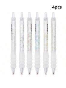 Edición limitada de bolígrafo de prensa con diseño floral pequeño y valor estético alto, pincel negro de secado rápido, bolígrafo de prensa con movimiento de pregunta, suministros de papelería para estudiantes, suministros de oficina y estudio, suministros de escritura y corrección