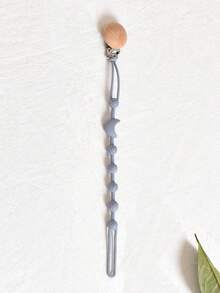 1 件/2 件/3 件定制硅胶防丢失带，适用于奶嘴、奶瓶、牙胶，个性化礼物月亮防丢失带，适合男孩和女孩个性化奶嘴夹，定制儿童名字木制奶嘴夹