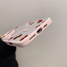 Powerful Magnetic Cherry Pattern Phone Case | One-Click Attachment, Compatible With All Magnetic Accessories | Fits  15/14 Series, Perfect Gift For Boyfriends Or Girlfriends - Hồng - Xem 6