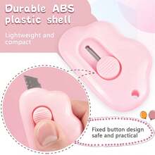 1pc Retractable Box Cutter – Cloud-Shaped Utility Knife | Letter Opener, Envelope Slitter & Portable Package Cutter, Features Key Chain Hole For Carrying, Great For Personal Use & Gifting - 隨機顏色 - 查看 4