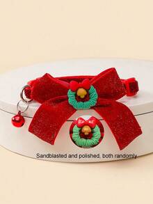 1pc Pet Collar With Bow Tie Decoration, For Small Dogs And Cats - Multicolor - View 9