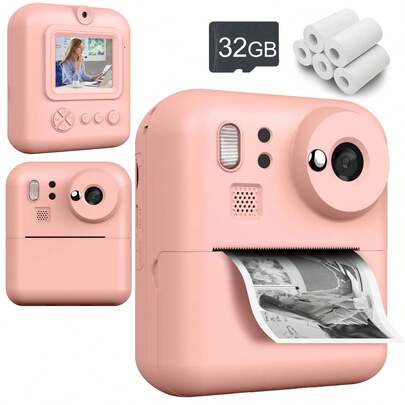 Anında Baskı Kamerası: Sosyal Hediye - Yetişkinler İçin Anında Baskı Kamerası ve Taşınabilir Fotoğraf Yazıcısı, Eğlenceli Filtrelerle Saniyeler İçinde 1080P HD Fotoğraf/Video Baskısı Yapar, Seyahat, Noel, Doğum Günü İçin Mükemmel Hediye - Erkekler, Kadınlar, Çiftler, Arkadaşlar İçin İdeal (1300mAh Şarj Edilebilir Batarya) - Noel, Doğum Günü, Yeni Yıl, Cadılar Bayramı Hediyesi