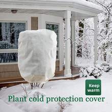 1pc Autumn/Winter Plant Cold Protection Cover, Bottom Drawstring Tree Insulation Cover, Durable Non-Woven Fabric Plant Protection Cover, Flower Pot Anti-Insect Cover, Garden Frost Protection Cover - Multicolor - View 1