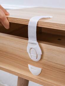 Cabinet Drawer Protection Cloth With Lock Set Of 10, Drilling-Free Safety Protection Tool, Buckle Design, Multifunctional Furniture Protection And Fixing Tools