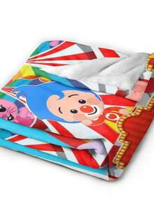 Plim Plim Blanket Cozy Anime Flannel Throw Blanket - Premium Soft Cartoon Printed Gift For Home, Camping & Travel Use - 黑色 - 查看 4