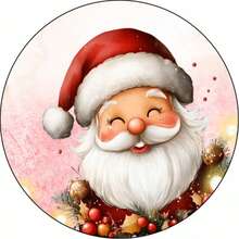 Painel C/ Elastico Veste Facil Redondo 50cm Natal + Suporte MDF - NAT143-50 - Visão 2