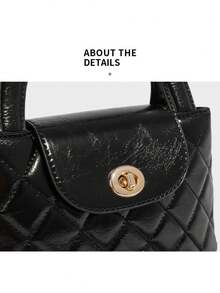 YUQING.FC New Versatile and Stylish Embroidered Thread Quilted Bag with Shoulder Strap, Perfect for Everyday Fashion Travel, Dating or as a Handbag. # 856 - Negro - Ver 9
