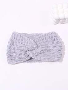 3pcs Fashionable Warm Knitted Wool Cross Headbands, Suitable For Teenagers In Autumn And Winter, Handmade - Multicolor - View 8