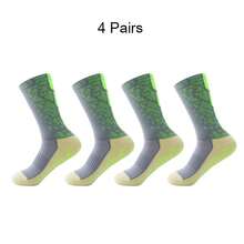 4 Pairs Anti-Slip Thick Terry Football Socks For Adults, Slip-Resistant, Durable Mid-Calf Socks, Moisture-Wicking, Breathable Sports Socks - Multicolor - View 11