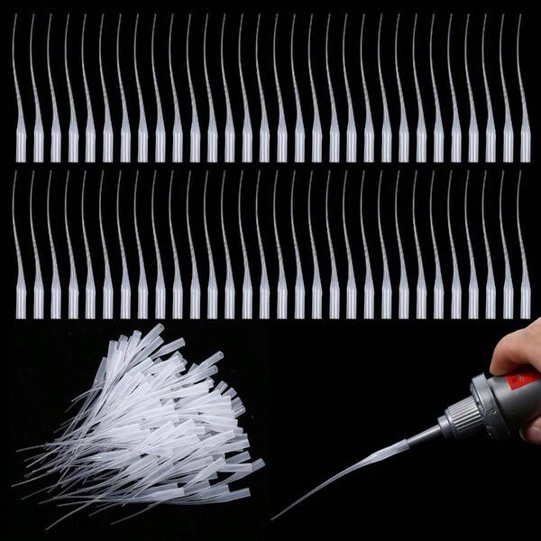 300 Pcs Plastic Tips, Micro Tip Applicators, Needle Glues Applicator Extender, Precision Glues Dispenser Art Lab Dispensing, 2.95 Inch Small Gum Bottles