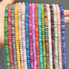 1 خيط من الخرز الطبيعي من الطورمالين والياقوت والعقيق 4x6 مم للأساور والقلائد وصنع المجوهرات DIY والاكسسوارات اليدوية - متعدد الألوان - مشاهدة 4