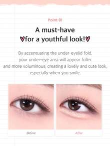 the SAEM 02 Charming Pink Eye Primer Pencil, Dual-Ended Eyeshadow Stick - Waterproof, Sweat-Resistant, Long-Lasting Eye Makeup, Built-In Highlighter For Under Eyes/Crow's Feet, 0.7g/0.03oz - 02 Glam Pink - View 8