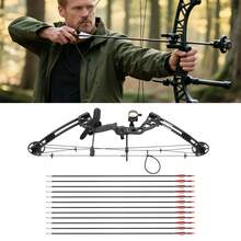 Compound Bow And Archery Sets For Yadults And Teens, Right Handed, 24-29.5in Draw Length, 30-55lbs Draw Weight, Up To Ibo 310 Fps, 12 Arrows, Black - Black - View 3