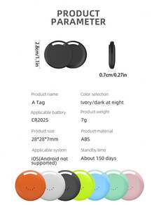 4 Packs & 1 Pack Of Apple Air Tag Smart Tags, Global Precise Positioning GPS Tracker, Compatible With Iphone Find My App (Not Supported By Android System!), Anti-Lost Device, Replaceable Battery And Privacy Protection, Suitable For Keys, Suitcases, Backpacks, Wallets, Etc., Holiday Gifts - Multicolor - View 3