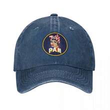 Harina Pan Arepa  Baseball Cap - Classic Distressed Washed Blue Snapback Cap, Adjustable For Men And Women, Lightweight And Breathable Cotton, Perfect For Outdoor Sports And Casual Wear, Casual Hat|Cultural Logo Cap|Breathable Headwear - 灰色的 - 查看 3