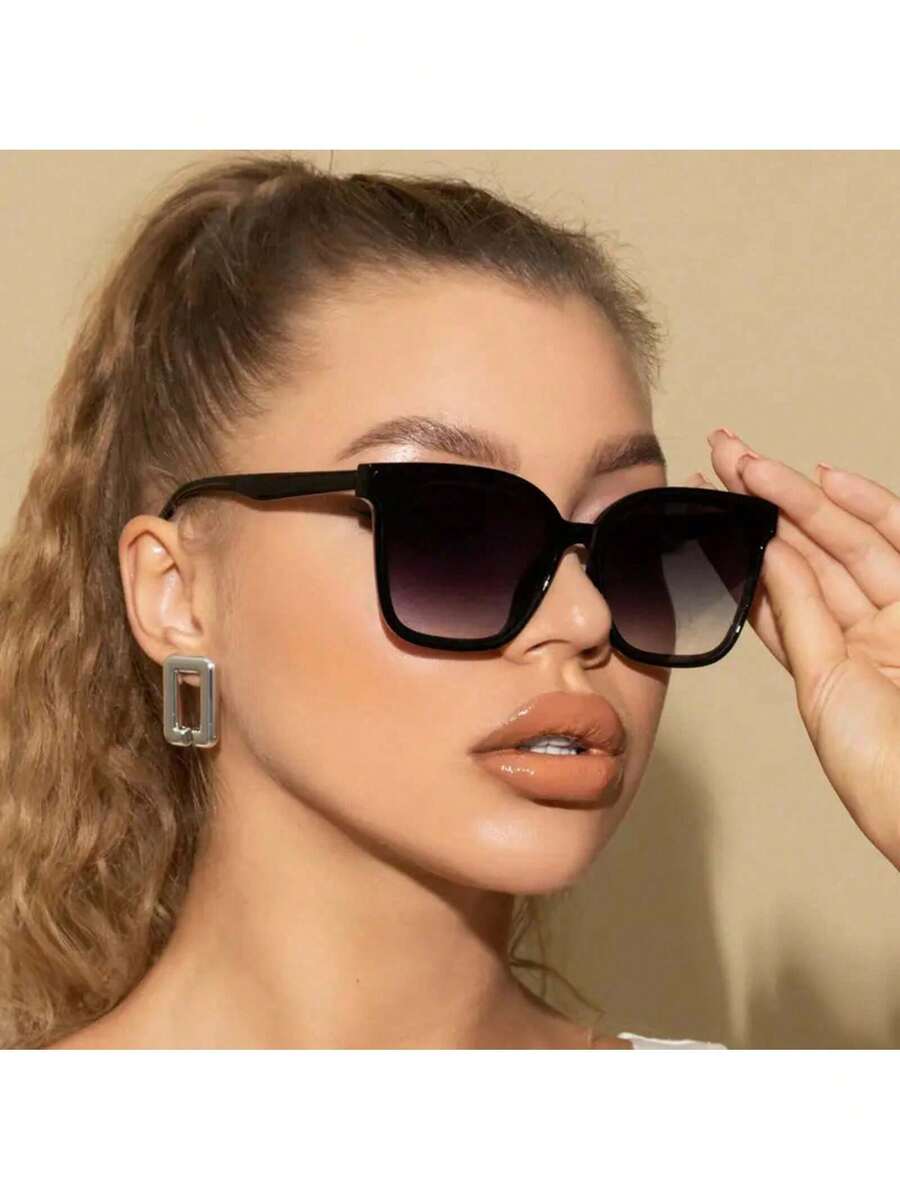 Women's Fashion Glasses - Casual Style, Fashion Glasses - 黑色 - 查看 1