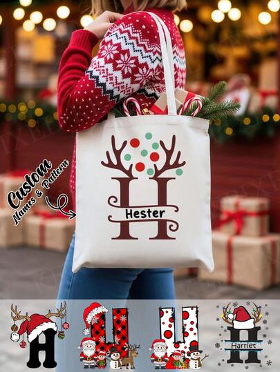 1 Piece Custom Handbag,Hot Stamping Technology, Personalized Hot Stamping Canvas Tote Bags, Name Tote Bags, Bridesmaid Gift Bags, Personalized Gifts, Beach Vacations, Outdoor Sports Handbags, Customized Boat Shaped Tote Bags, Personalized Gifts, Embroidered Text Tote Bags, Canvas Tote Bags, Women's Gifts, Close Friend Gifts, Customized Embroidered Storage Bags, Tote Bags, Travel Bags