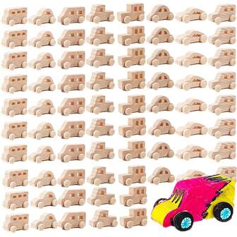 木制汽车、木制卡车、木制涂鸦车、手工木制工艺品、男女童DIY手工、公司派对活动、适合万圣节、圣诞节、节日、生日派对礼物